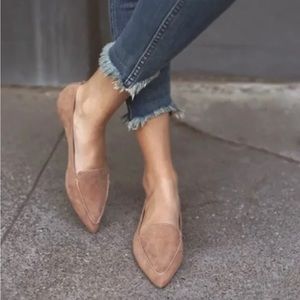 Lulu’s Camel Suede Pointed Loafers